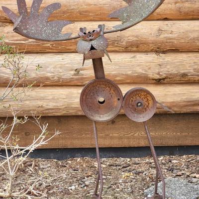 Metal Moose Sculpture