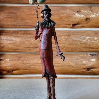 Signed J. Pena Wire Mesh Clown