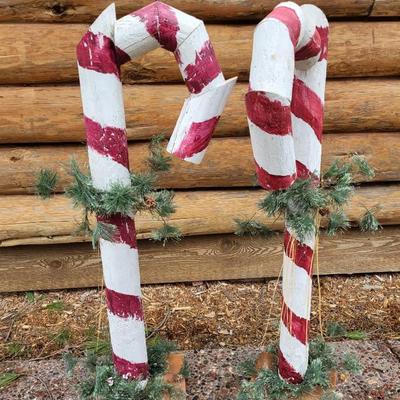 Rustic Wood Candy Canes