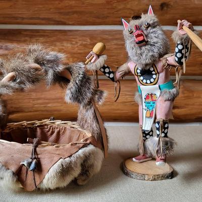 Navajo Kachina Doll and Basket