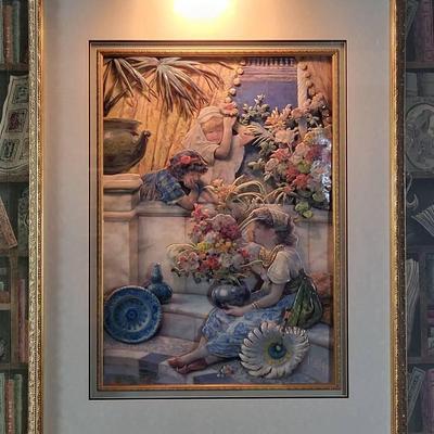 Framed 3D Pears Soap Ad with Light