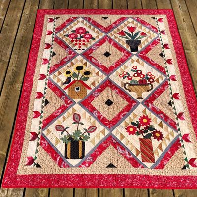 Appliqued Garden Quilt