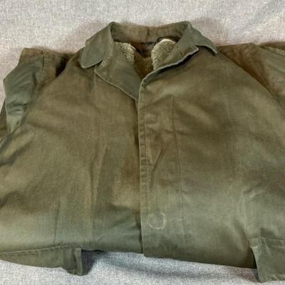 Vintage Mid Century US Military Trench Coat With Zipout Liner