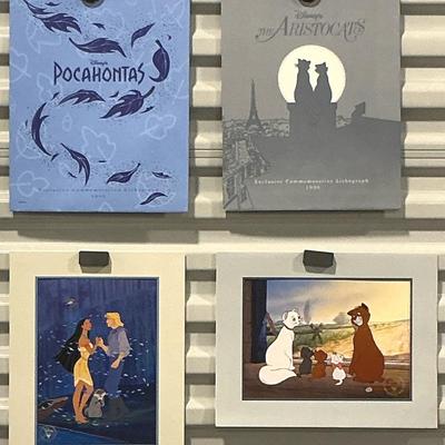 Disney’s The Aristocats & Pocohontas Commemorative Lithographs
