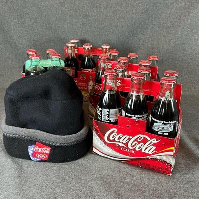 Collectible Coca-Cola Bottles And Coke Hat