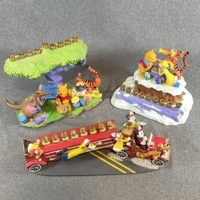 3 Disney Themed Chanukah Menorahs