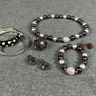 Vintage Costume Jewelry In Dark Rich Hues