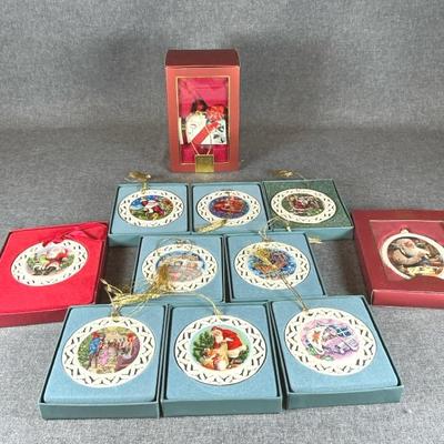 11 LENOX Porcelain Christmas Ornaments