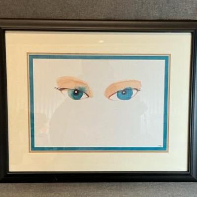Reuben Toledo Print Of Turquoise Colored Eyes