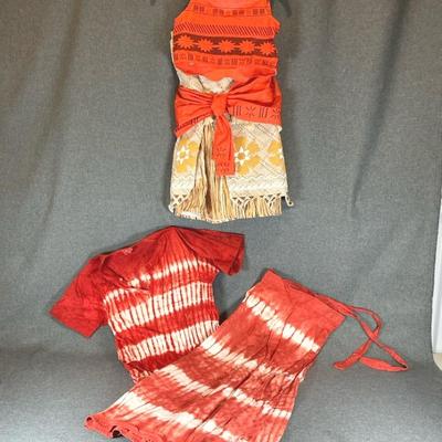 Ladies Size 5/6 Disney Crop Top & Skirt And Ladies Tie Dye Top & Wrap Skirt In Burnt Orange