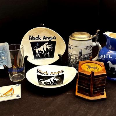 Retro Souvenirs Including 1950 Eastern Airline Glass 