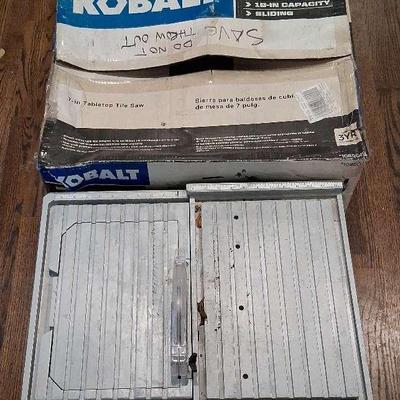 Kobalt 7 Inch Tabletop Tile Saw 18" Capacity 