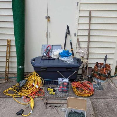 Bonaire Orbital Buffer, Mastech Clamp Meter, Stanley Staple Gun, Ext. 17 Point 2 1/2" Screws & More