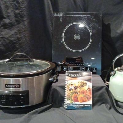 Rosewill Portable Burner, Crock*Pot Slow Cooker, and A Kitchen Aid
