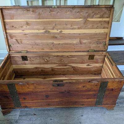 Solid Cedar Antique Trunk