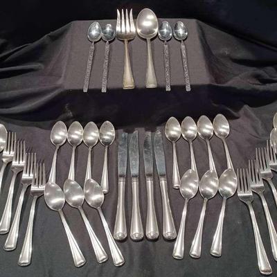 National Castellana Soup Spoons, Along With Gorham Stainless Flatware