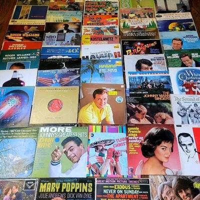 Retro Vinyl Records Featuring Christmas Music 