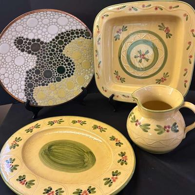 Large Platters And Pitcher Featuring ‘The Cellar’ And John Chrichton