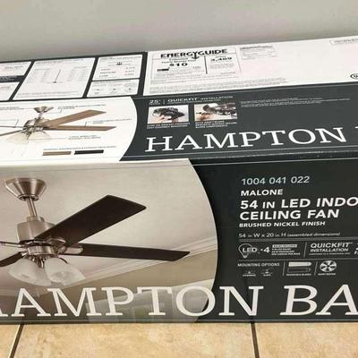 Hampton Bay 54” LED Ceiling Fan NIB
