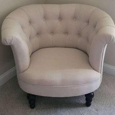 Pier 1 Imports Beige Tufted Armchair