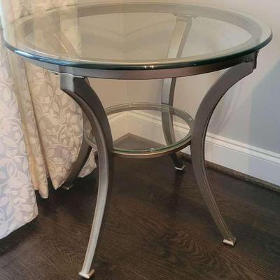 Metal Table With Glass Top
