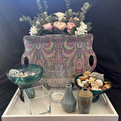 Turquoise Green Glass Decor And More