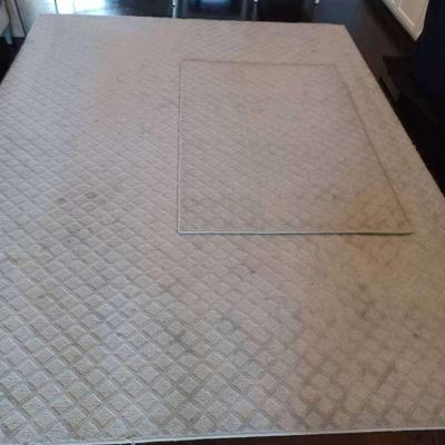 9' X 12'  Light Grey Geometric Area Rug With 4' X 6' Area Rug 