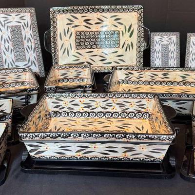 Set Of Temp-Tations Ovenware With Storage Lids And Serving Racks
