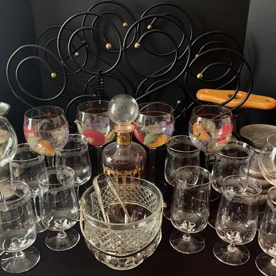 Wine Time: Featuring Glass Ice Bucket & Wine Rack