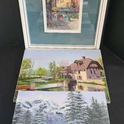 "Le Moulin De Fourges" By Terry Smith,  Canvas Painting, And Framed Print