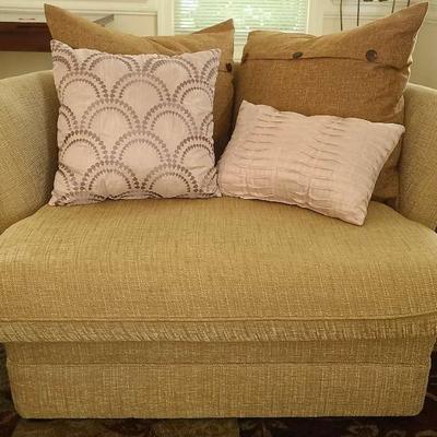 Beige Oversized Club Chair