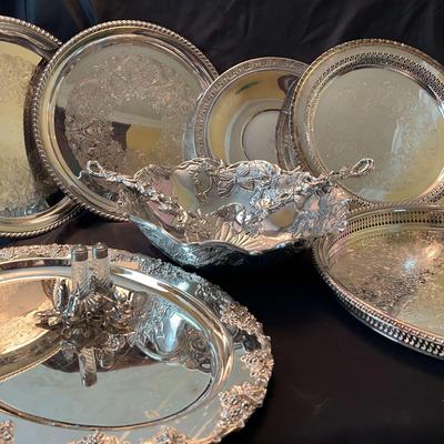 Silver Plated & Stainless Trays & More