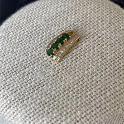 14K Emerald & Diamond Pendant .jpg