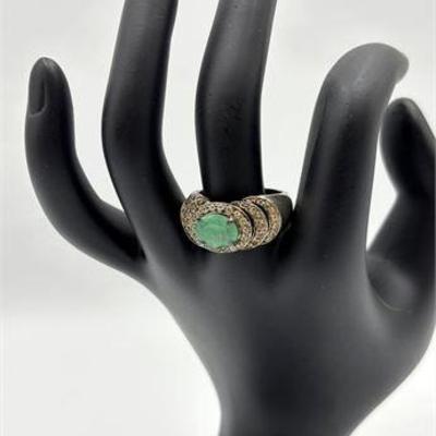 Sterling Silver Green Adventurine Ring .jpg