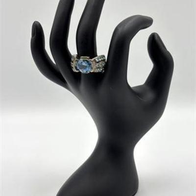 Sterling Silver Blue Topaz Ladies Ring.jpg