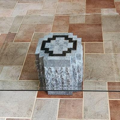 Pedestal Glass Coffee Table