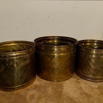 Three Brass Buckets 
