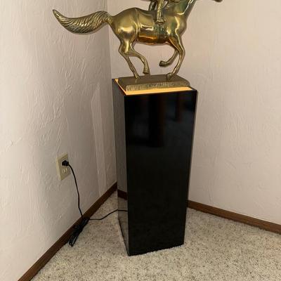 Brass Horse And Jockey 