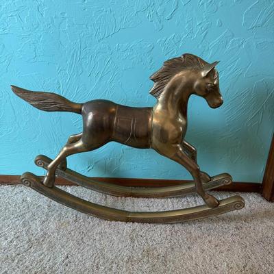 Large Brass Horse 