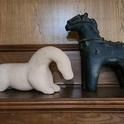 Two Sculptural Horses