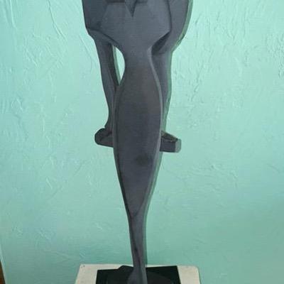 Lady Sculpture Signed Fisher  