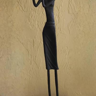 Iron Flutist Sculpture 