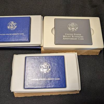 US Liberty & Mt. Rushmore Commemorative Half Dollars