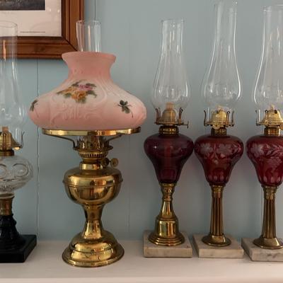 Group Of Oil Lamps 