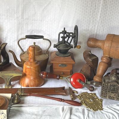 Lathe Collection Of Vintage Brass And Wood 