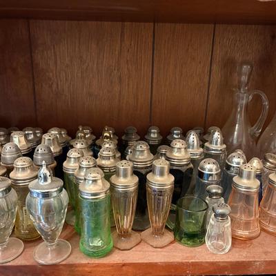 Collection Of Vintage Salt & Proper Shakers #3-Pink, Green, Blue
