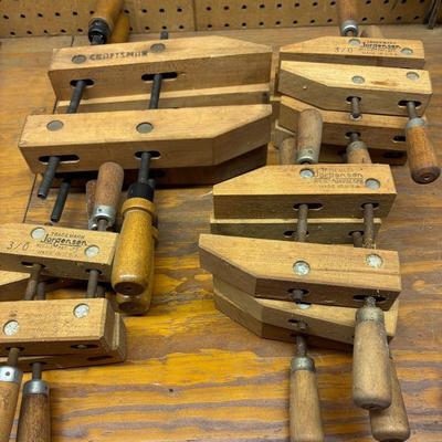 Jorgensen & Craftsman Adjustable Wood Hand Screw Clamps