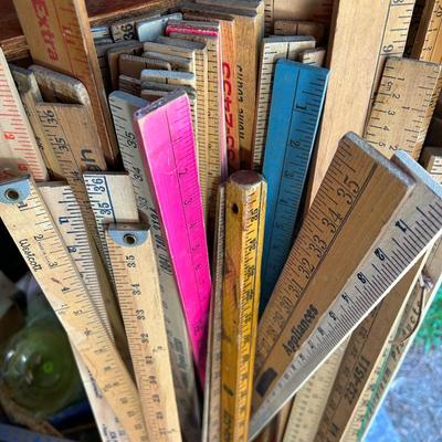 Large Lot Of Wooden Rulers - Mostly 36”