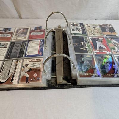 Baseball Card Binder With Memorabilia Cards