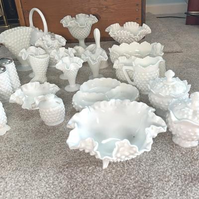 Fenton Hobnail Milk Glass 